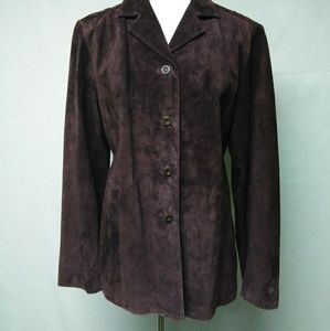 Liz Claiborne, L, suede, dark lavdr jacket